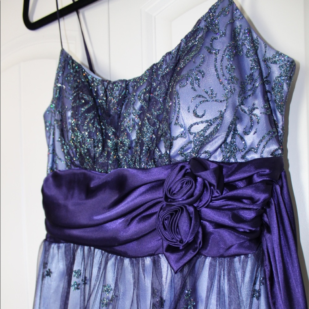 Midnight blue glittery dress